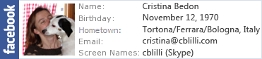 Cristina's Facebook profile